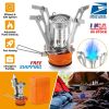 Ultralight Camping Stoves Portable Backpacking Hiking Stoves w/ Piezo Ignition