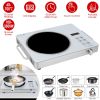 3500W Electric Single Ceramic Stove Electric Cooktop Hot Plate Infrared Countertop Burner with 12 Power & Temperature Levels 0-3H Timer Portable Handl