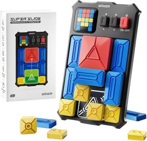 Super Slide Puzzle Games, Original 500+ Challenges Brain Teaser Puzzle, Toys for Kids Teens, Travel Games Birthday Stocking Stuffers for Boys Gir (Color: Black)