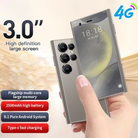 Pocket Phone Kids Birthday Gift 4G Mini Smartphone with Fun Education APP Learning Games Painting Cartoon, Unlocked Small Phone, 3.0 inch/WiFi/ (Color: Gold)