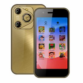 Christmas Gifts Mini Phone with Learning App and Education System , Student Phone 3+64GB Mini Smart phone, Small Unlocked Smartphone, 3.0HD Scree (Color: Gold)