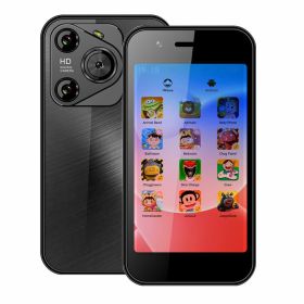 Christmas Gifts Mini Phone with Learning App and Education System , Student Phone 3+64GB Mini Smart phone, Small Unlocked Smartphone, 3.0HD Scree (Color: Black)