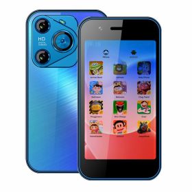 Christmas Gifts Mini Phone with Learning App and Education System , Student Phone 3+64GB Mini Smart phone, Small Unlocked Smartphone, 3.0HD Scree (Color: Blue)