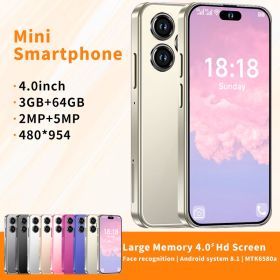 Student Phone 3+64GB Full HD Mini Cell Phone Small Smartphone 4.0" HD Touch Screen Android Phone With Fun Educational Learning Games Painting Car (Color: GD2)