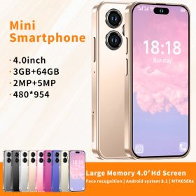 Student Phone 3+64GB Full HD Mini Cell Phone Small Smartphone 4.0" HD Touch Screen Android Phone With Fun Educational Learning Games Painting Car (Color: GD)